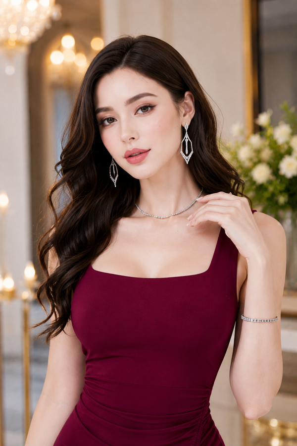 Women Wine Berry Dress
