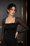 Square Neck Short Dress