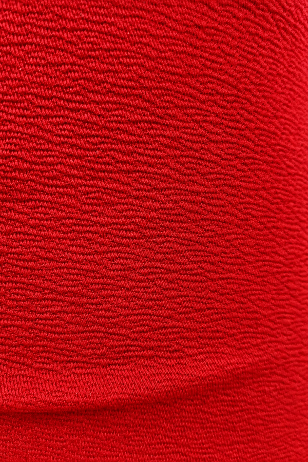 Red Ruched Sweetheart Midi Bodycon Dress