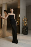 Midnight Muse Rosette Mesh Maxi Dress
