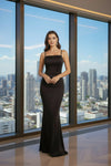 Classic Black Bodycon Maxi Dress – Sleak Square Neck Evening Gown