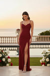 Wine Red Women’s Sleeveless Evening Gown - GARMENT2FASHION