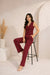Maroon Tailored Vest and Straight-Leg Trouser Co-ord Set