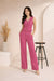 Hot Pink Sleeveless Vest and Wide-Leg Trouser Co-ord Set