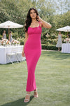 Pink Sleeveless Bodycon Maxi Dress for Women | Solid Party & Evening Wear Dress
