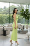 Green Sleeveless Bodycon Maxi Dress for Women | Solid Party & Evening Wear Dress