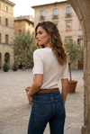 Womens Ribbed Knit Lettuce Trim Top - Available in 6 Essential Colors