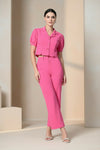 Pink Women Co-ord Set Two Piece Style - GARMENT2FASHION