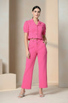 Pink Women Co-ord Set Two Piece Style - GARMENT2FASHION