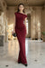 Maroon Maxi Dress Ruched Off Shoulder Bodycon