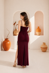 Wine Slit Maxi Dress