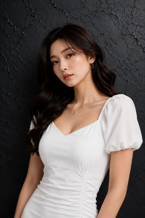 White Party Wear Short Dress