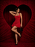 Red Lace-Up Back Fit & Flare Mini Dress