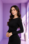 Black party midi dress