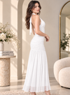 Ruched Halter Neck Maxi Dress for Women