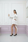 White Off-Shoulder Ruffle Mini Dress
