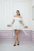 White Off-Shoulder Ruffle Mini Dress