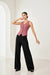 Peach Sleeveless Tailored Button Front Top