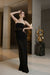Midnight Muse Rosette Mesh Maxi Dress