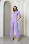 Lavender Puff Sleeve Co-ord Two Piece Style