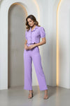 Lavender Puff Sleeve Co-ord Two Piece Style