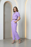 Lavender Puff Sleeve Co-ord Two Piece Style