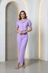 Lavender Puff Sleeve Co-ord Two Piece Style
