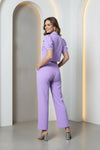 Lavender Puff Sleeve Co-ord Two Piece Style