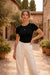 Classic Black Ribbed Crew Neck T-shirt