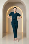Teal Blue Solid Women’s Co-ord Set for Casual Wear - GARMENT2FASHION