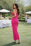 Women Ruched Bodycon Maxi Dress