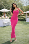 Women Ruched Bodycon Maxi Dress