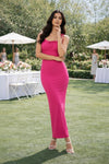 Women Ruched Bodycon Maxi Dress
