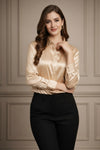 Satin Finish Button Down Shirt
