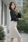 Elegant Frill Neck Button Down Shirt