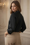 Satin Finish Button Down Shirt