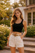 Black Ribbed Sleeveless Crop Top