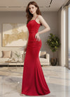 Red Square Neck Bodycon Maxi Dress - GARMENT2FASHION