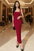 Premium Red Bodycon Party Dress - GARMENT2FASHION