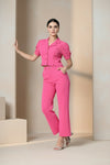 Pink Women Co-ord Set Two Piece Style - GARMENT2FASHION