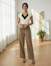 Off-White Solid Women’s V-Neck Casual Top - GARMENT2FASHION