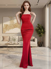 Red Square Neck Bodycon Maxi Dress - GARMENT2FASHION