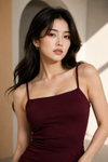 Wine Ruched Drawstring Bodycon Mini Dress